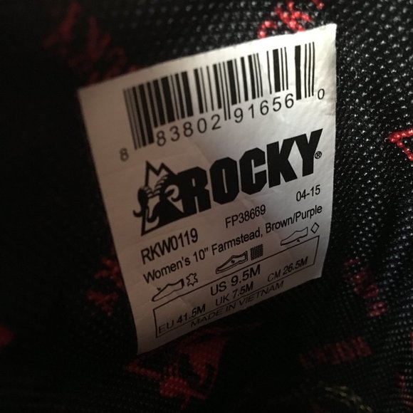 Rocky Mountain Women's Farmstead Boot Purple/Brown NWT - Picture 3 of 11